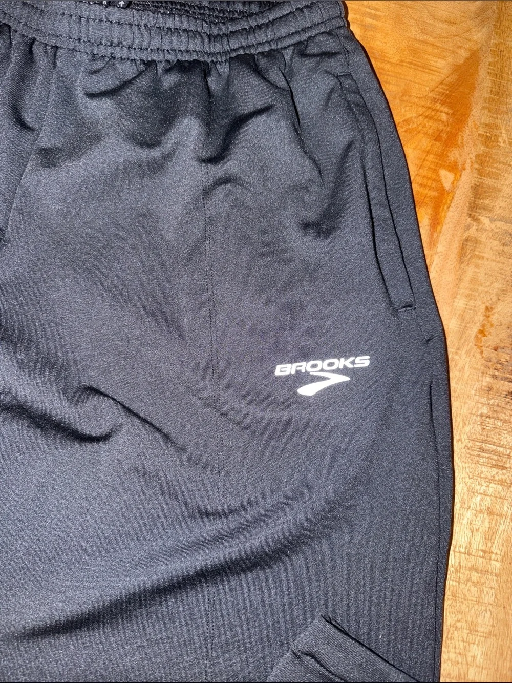 Brooks Black Men's Reflective Track Joggers